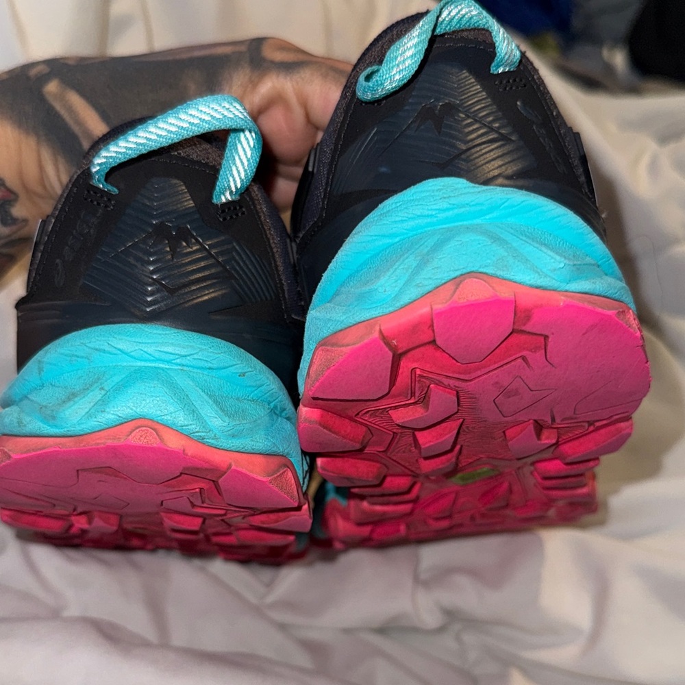 ASICS GEL-FujiTrabuco 8 trail running shoes in the Black Multi colorway Sz.9.5 W - Picture 6 of 16